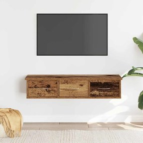855860 vidaXL Стенен шкаф, старо дърво, 88x26x18,5 см, инженерно дърво