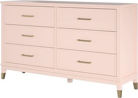 Розов скрин с чекмеджета , 144 x 85 cm Westerleigh - CosmoLiving by Cosmopolitan