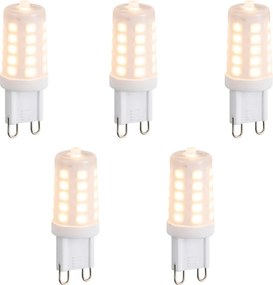 Комплект от 5 G9 димируеми LED крушки Опал 3W 250 lm 2200K