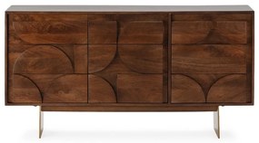 Кафяв скрин от масивно манго 145x76x40 cm Trisha – MOME