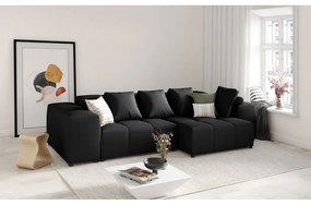 Черен ъглов диван (променлива) Rome - Cosmopolitan Design