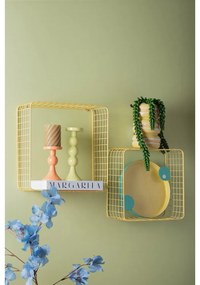 Светложълти стоманени стенни рафтове в комплект от 2 бр. 35 cm Reja – PT LIVING