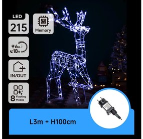 Aigostar - LED Външна коледна декорация LED/3,6W/31/230V 6500K 105cm IP44 северен елен