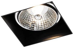 Комплект от 6 черни вградени прожектори GU10 70 mm без рамка - Oneon