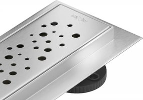 Mexen Flat 360° M12 въртящ се линеен отвор 90 см, инокс - 1021090-40