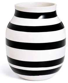 Ваза от черно-бял фаянс, височина 20 cm Omaggio - Kähler Design
