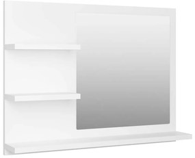 805006 vidaXL Огледало за баня, бяло, 60x10,5x45 см, инженерно дърво