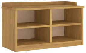 4010458 vidaXL L Пейка за антре SANDNES 87x40x50 cm Масивна дървесина Бор