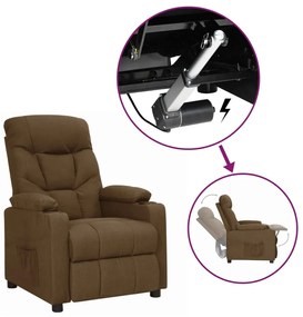3093461 vidaXL Изправящ стол, кафяв, текстил