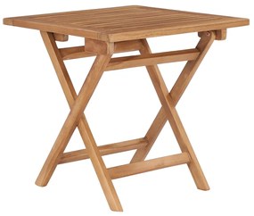48977 vidaXL Сгъваема градинска маса, 45x45x45 см, тиково дърво масив