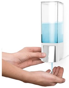 Бял диспенсър за сапун, монтиран на стена, 500 ml - Compactor