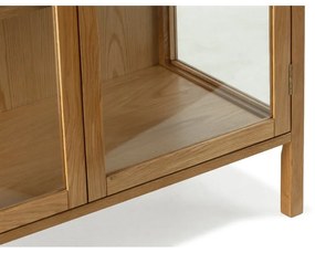 Витрина от декор от дъб в естествен цвят 180x80x40 cm Ceci – MOME