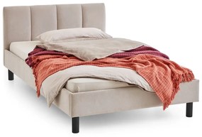 Бежово двойно легло 140x200 cm тапицирано без ламелно дъно Joker – Meise Möbel