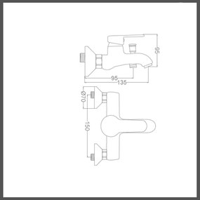 Смесител за баня Drop Trend