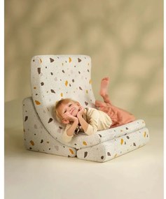 Бял детски стол от букле и шенил Terrazzo Moon – Wigiwama