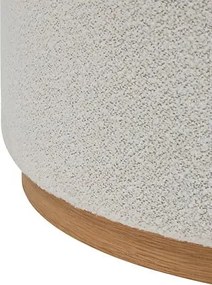 Пуф XL atmosphera Nesky, Букле, Бял, Ø81 см