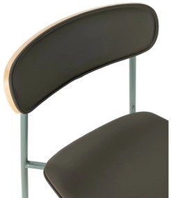 Тъмнозелени тапицирани трапезни столове в комплект за подреждане 2 бр. Saula – Marckeric