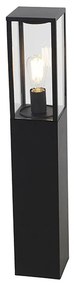 Външна лампа за стълб черна 80 см с наземна скоба и кабелен втулка - Charlois