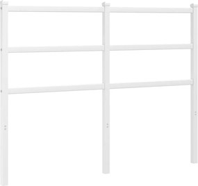 355445 vidaXL Метална резервна табла за легло, бяла, 120 см