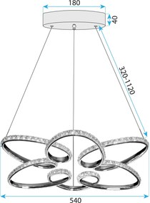 Лампа LED G002-CP CHROME