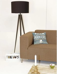 Черна лампа с дървени крака Tripod Wood - Zuiver