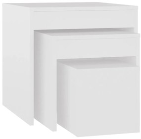 808594 vidaXL Стифиращи маси, 3 бр, бели, инженерно дърво