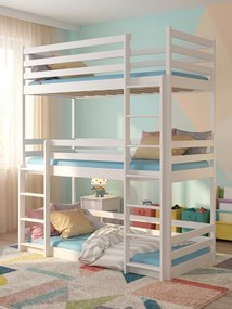 Двуетажно легло Capolo-200 x 90-White