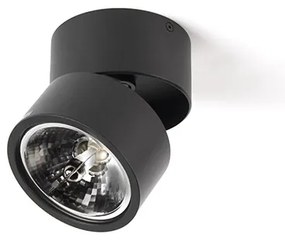 Модерен прожектор черен кръгъл регулируем - Go Nine