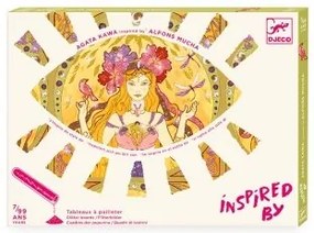 Djeco - Оцветяване с цветен брокат вдъхнови се от ALFONS MUCHA DJ09383