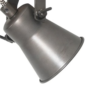 Селски спот черен с дърво 2 светлини регулируем - Jelle