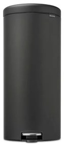 Кош за боклук с педал Brabantia NewIcon 649753, 30 л, Плавно затваряне, Противоплъзгаща основа, Сатенено покритие, Тъмносив