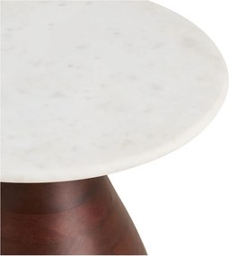 Кръгла странична масичка с мраморна плоча ø 40 cm Heide – House Nordic