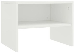 800063 vidaXL Нощно шкафче, бяло, 40x30x30 см, инженерно дърво