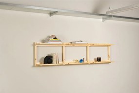 Стенна библиотека от масивен бор в естествен цвят 192x47,5 cm Groove – Karup Design