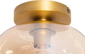 Смарт плафон месинг и кехлибарено стъкло вкл. WiFi G95 - Zuzanna