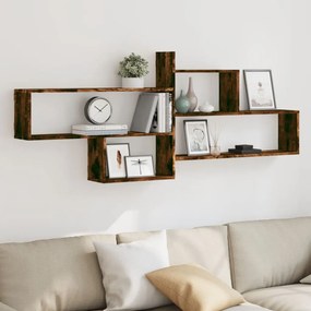 853321 vidaXL Стенен рафт, опушен дъб, 167,5x18x68 см, инженерно дърво