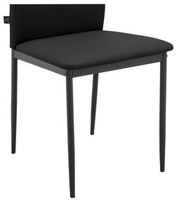 Черни трапезни столове в комплект от 2 бр. от имитация на кожа Pavia – Støraa