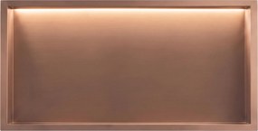 Вграден рафт за баня LED 30x60 brush copper