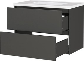 Антрацитен матов стенен шкаф за мивка 81x61 cm Bodera – Germania