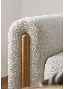 Сиво-бежов сгъваем/с място за съхранение диван от прежда с примки от букле 244 cm Arcadova – ELTAP