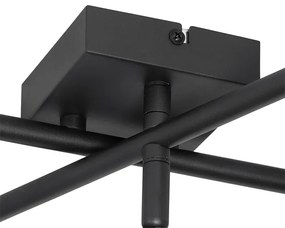 Модерна таванна лампа черна 5-светлина регулируема квадратна - Jeana