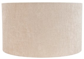 Текстилен абажур светлокафяв кръгъл 35/35/20