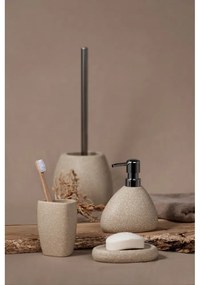 Бежова керамична четка за тоалетна Pion - Wenko