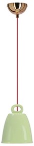 Зелено висящо осветително тяло с керамичен абажур Sewilla – Candellux Lighting