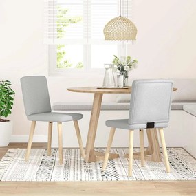 4101206 vidaXL Трапезни столове 2 бр Cloud сив плат