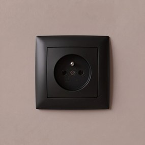 Единичен контакт със заземяване OSTE JNH001-G Black