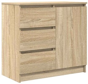 861573 vidaXL Бюфет с чекмеджета, дъб сонома, 71x35x65 см, инженерно дърво