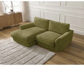 Шенилов ъглов диван в цвят каки (ляв ъгъл) Leonore – Bobochic Paris