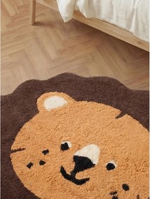 Оранжев/кафяв памучен детски килим подходящ за пране/ръчно изработен 112x120 cm Snuggle Lea – Hanse Home