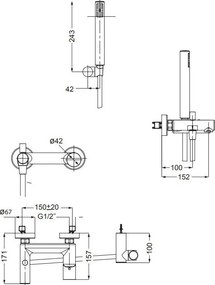 Батерия за баня Res-Pro Eurorama-Хром